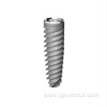 Implanted titanium alloy screw for surgical and dental